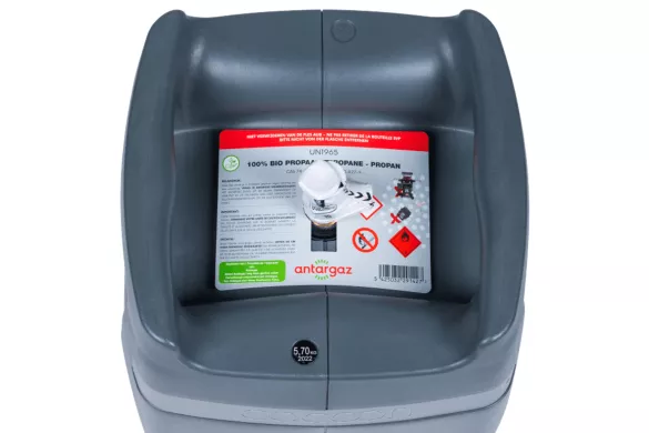 Y0-zegel op gasflessenkraan van Cocoon